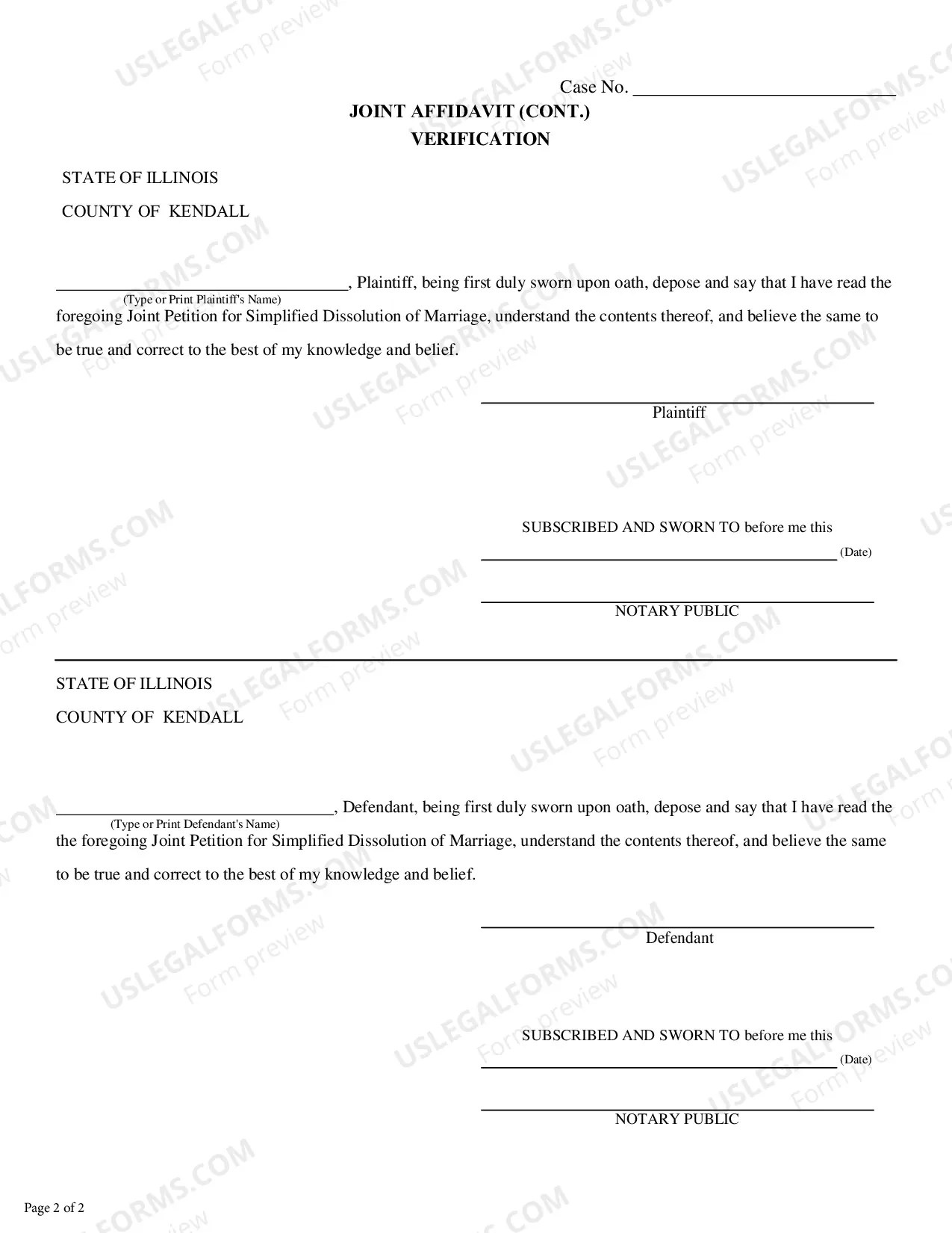 Preview Joint Simplified Dissolution of Marriage