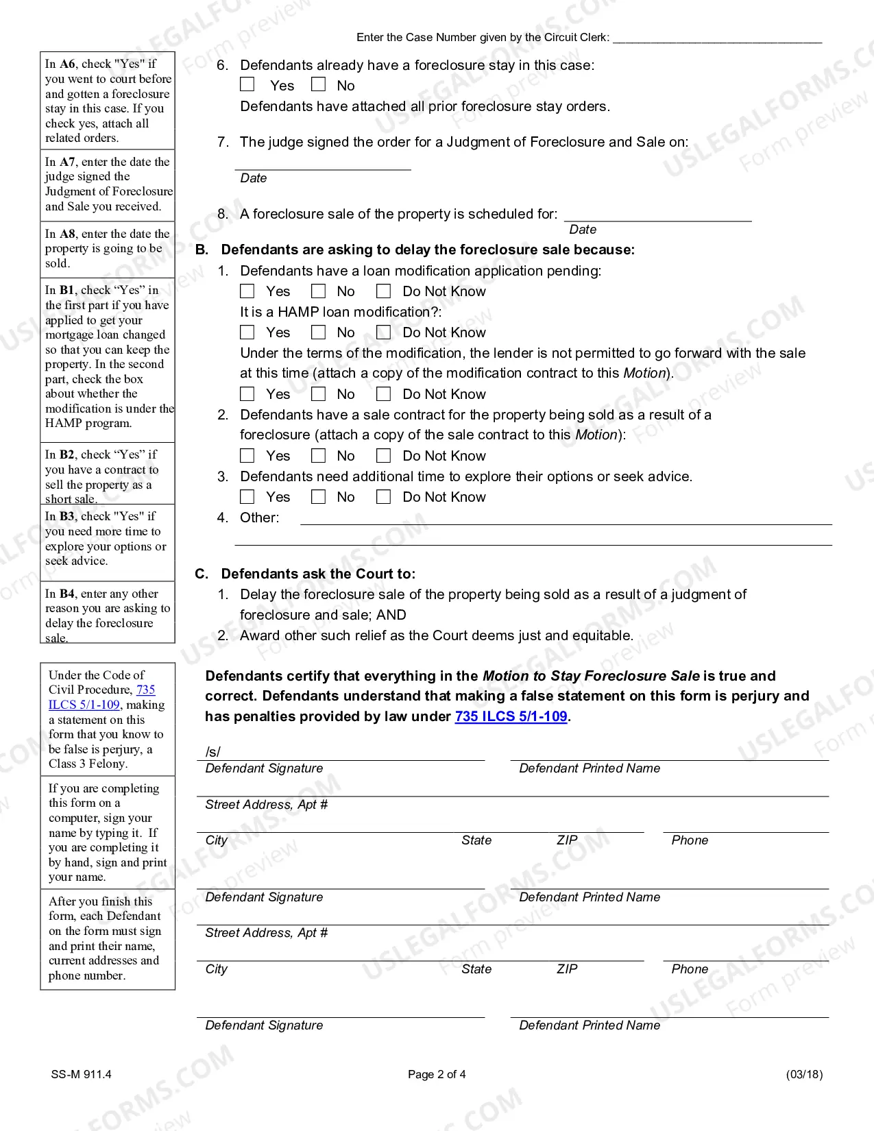 Preview Motion to Stay Foreclosure Sale