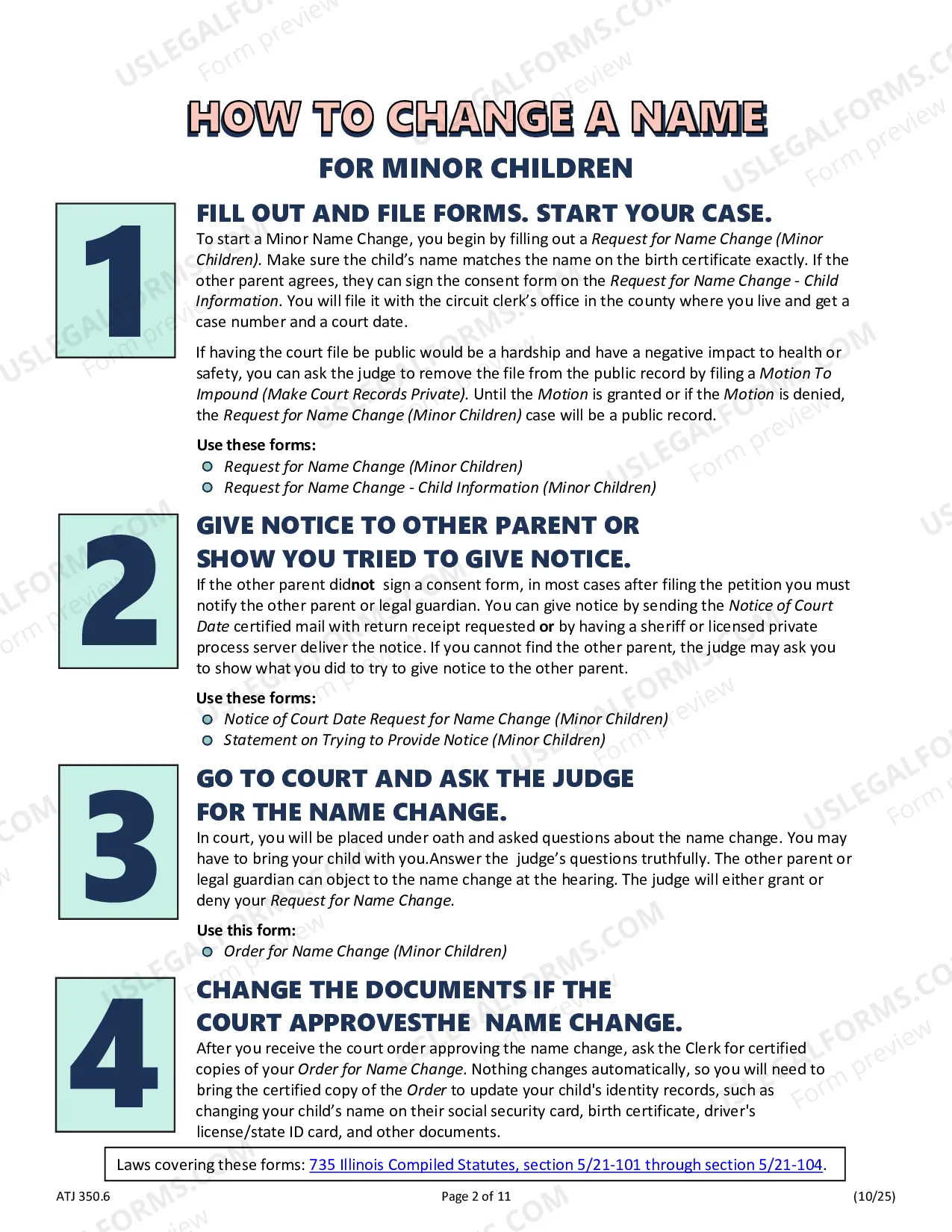 Preview How to Change Children's Names