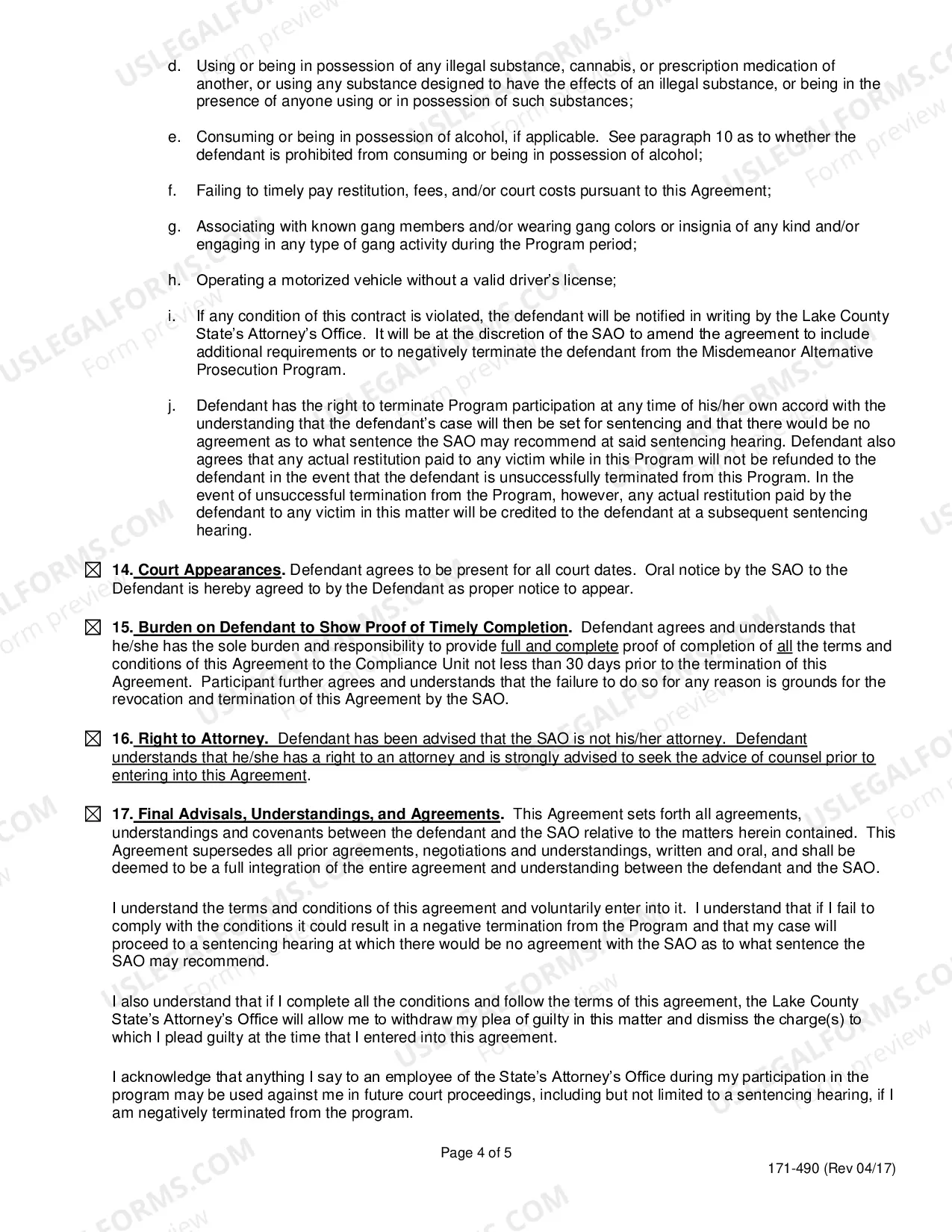 Preview Misdemeanor alternative Prosecution Program agreement