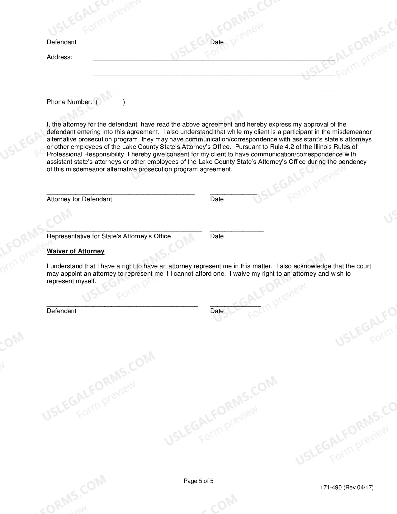 Preview Misdemeanor alternative Prosecution Program agreement