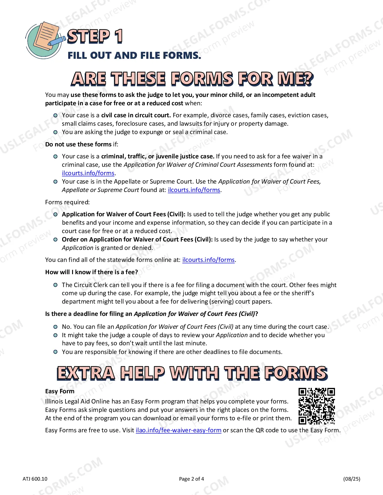 Preview Fee Waiver- Instructions