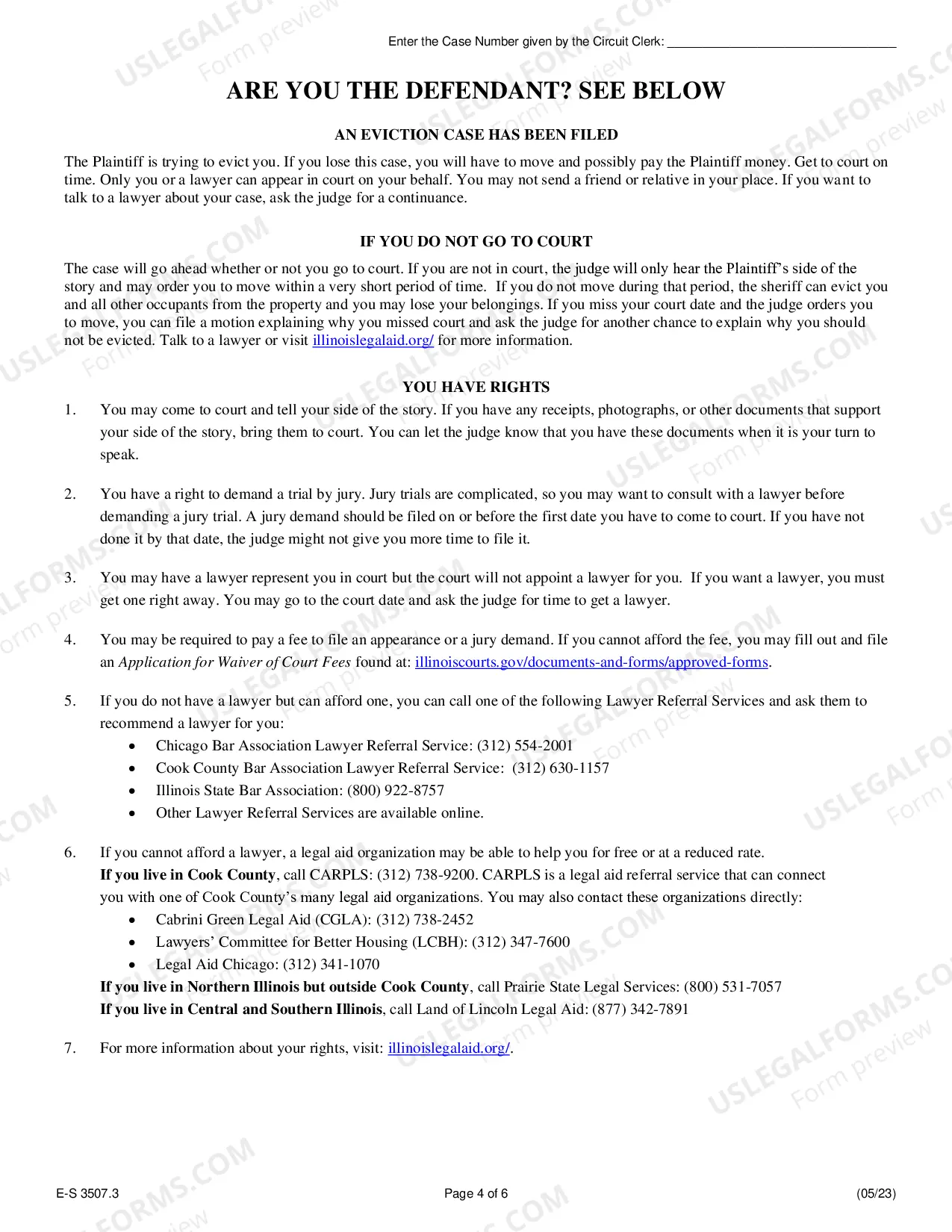 Preview Eviction Summons