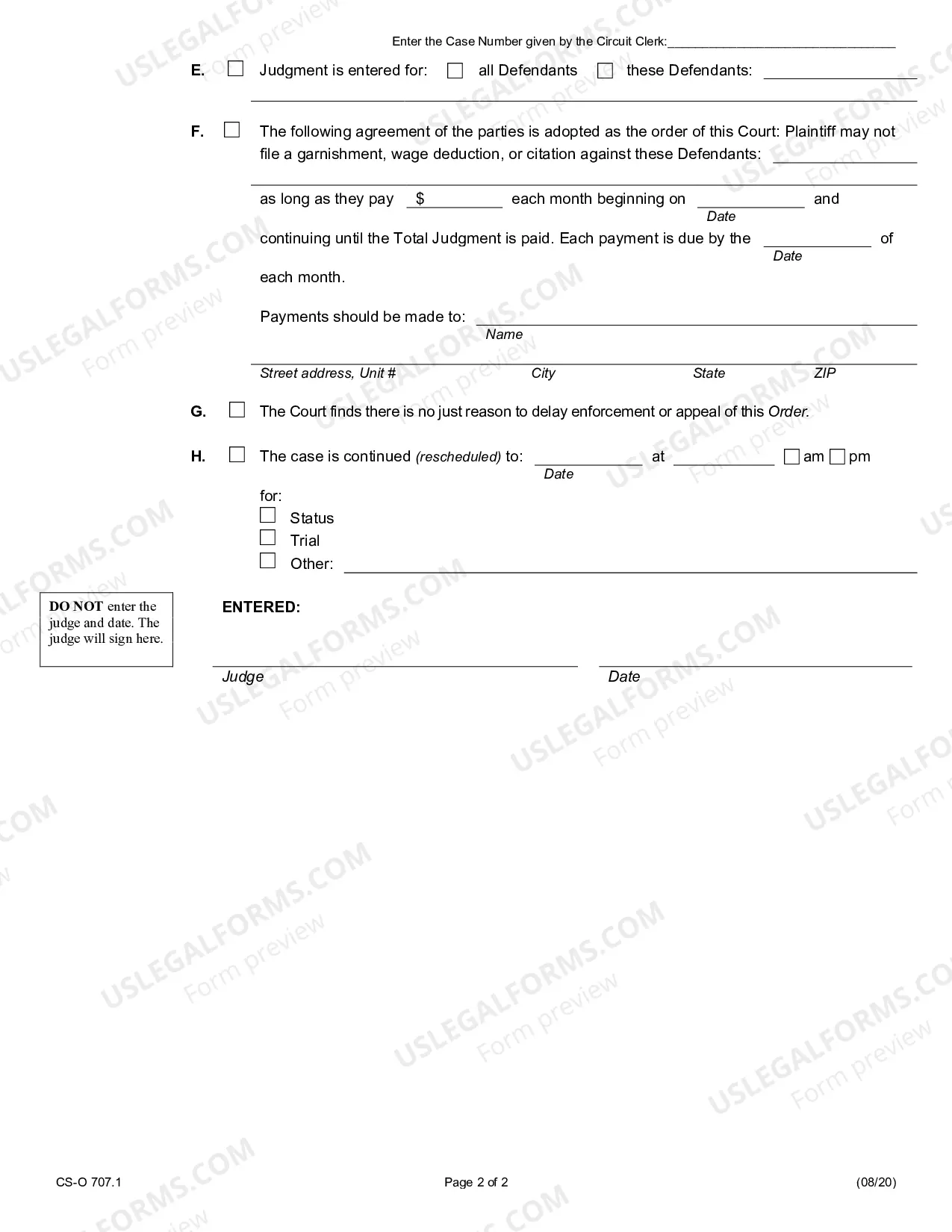 Preview Small Claims Complaint and Judgment