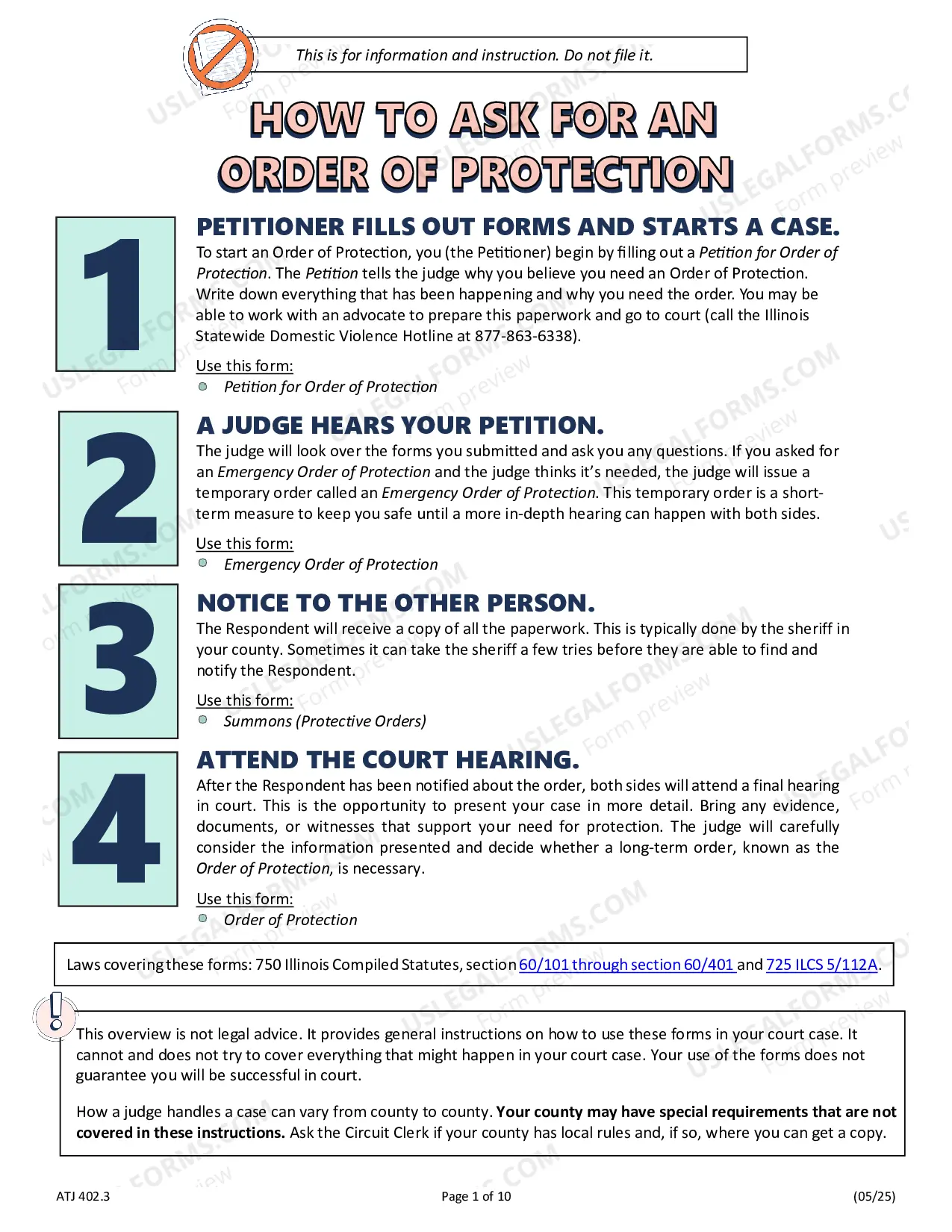 Preview Emergency Order of Protection