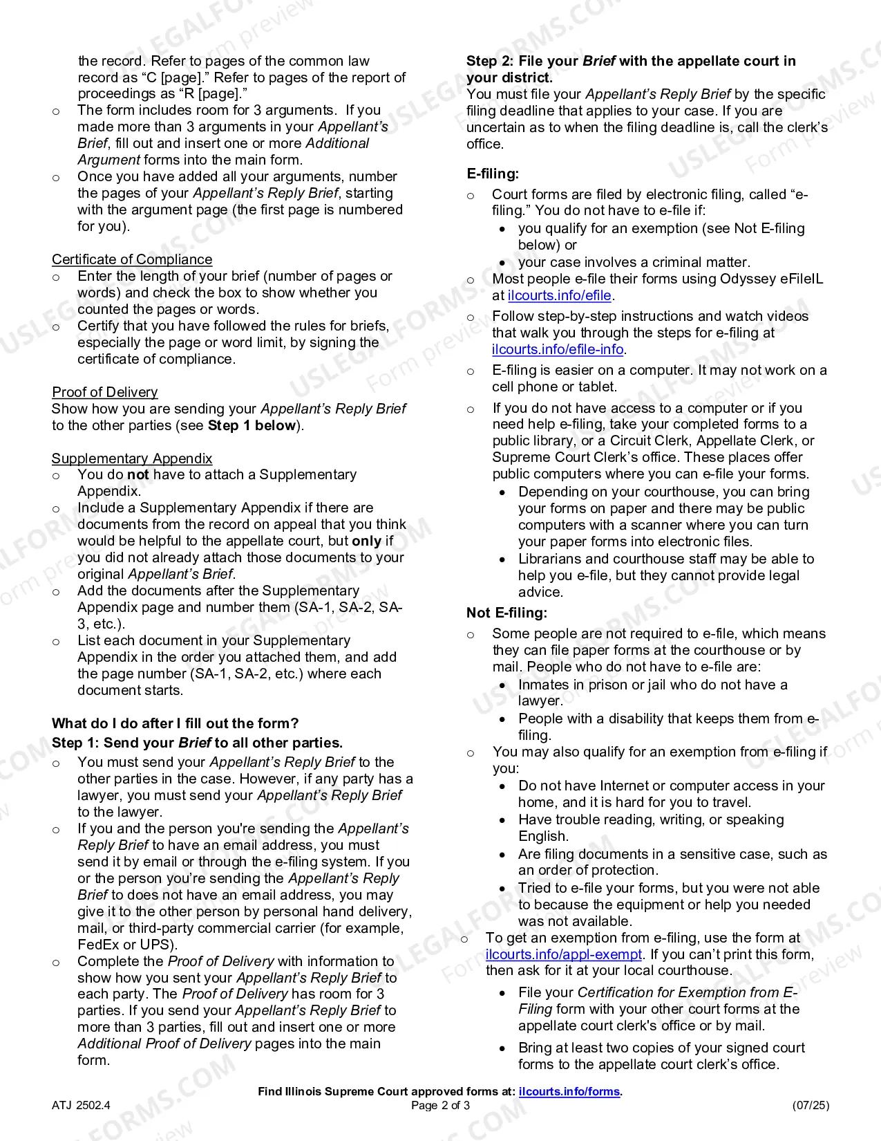 Preview How to File an appellant's Brief