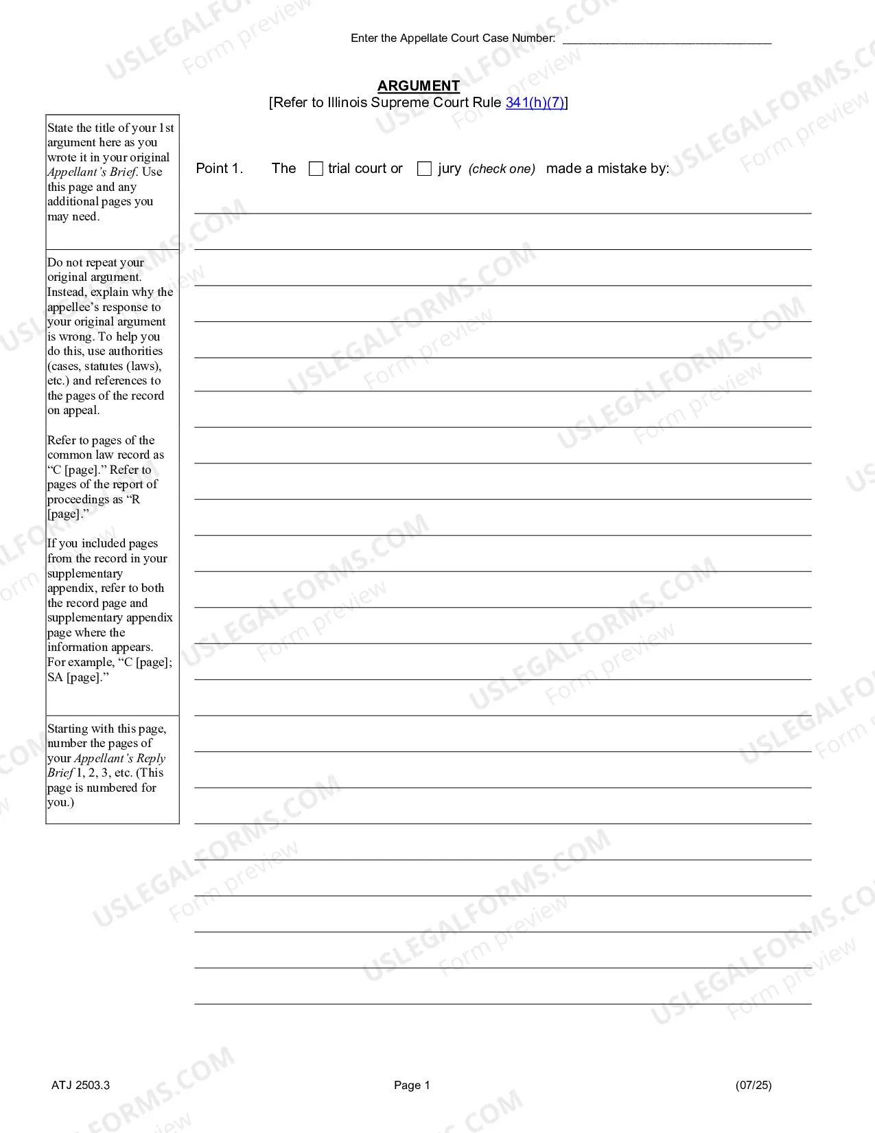 Preview Appellant's Reply Brief