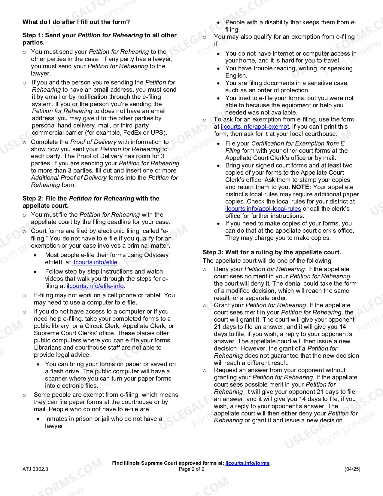 Preview How to File a Petition for Rehearing
