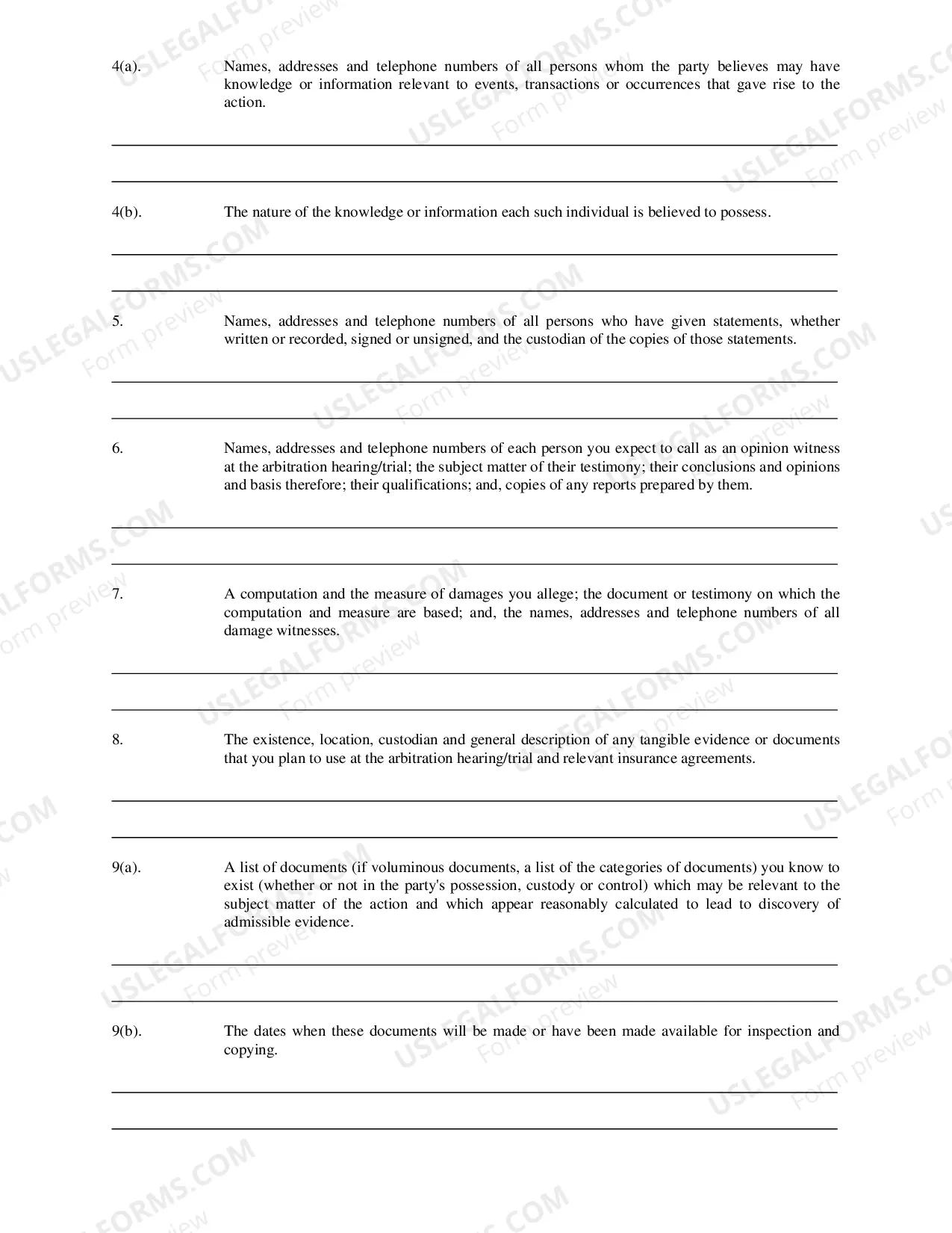 Preview Supreme Court Rule 222 arbitration Disclosure Statement