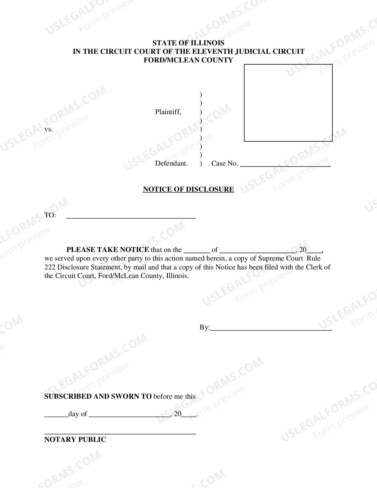 Preview Supreme Court Rule 222 arbitration Disclosure Statement