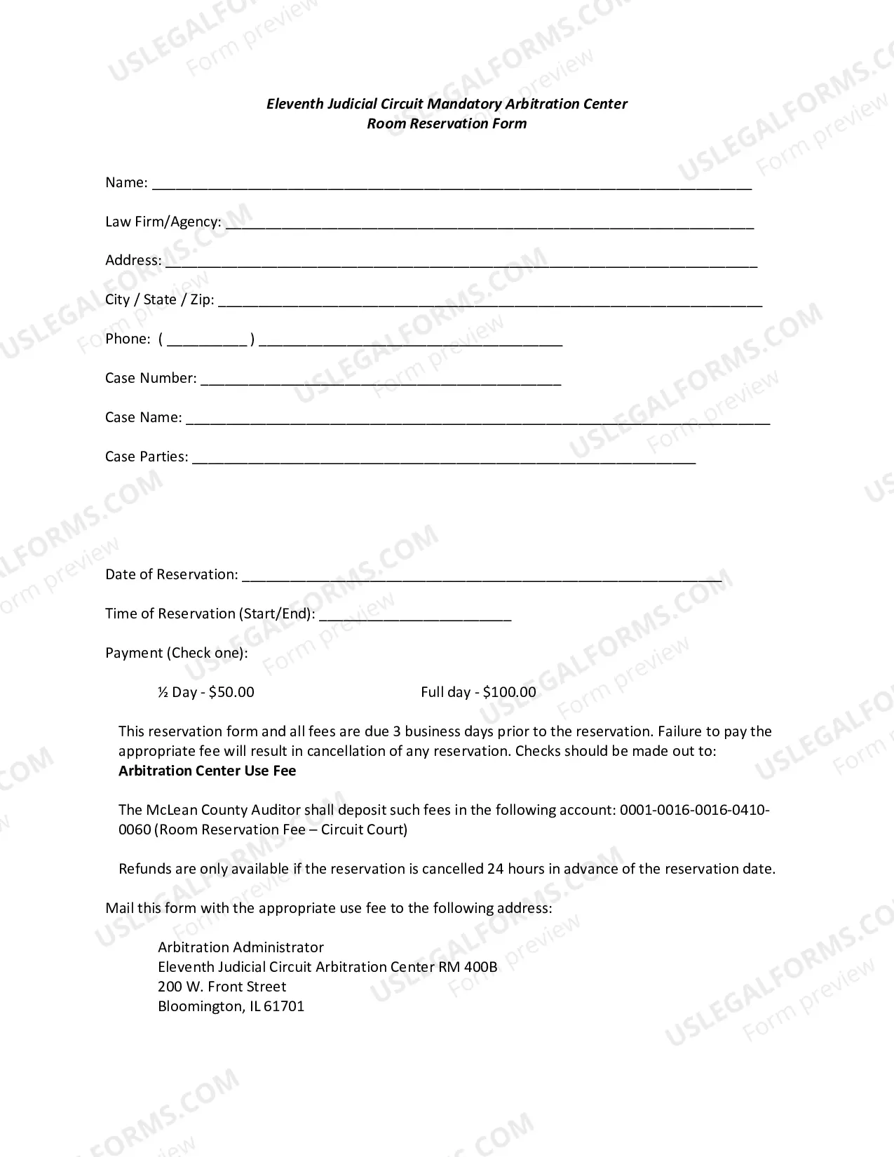 Preview Scheduling Deposition or Mediation in McLean County