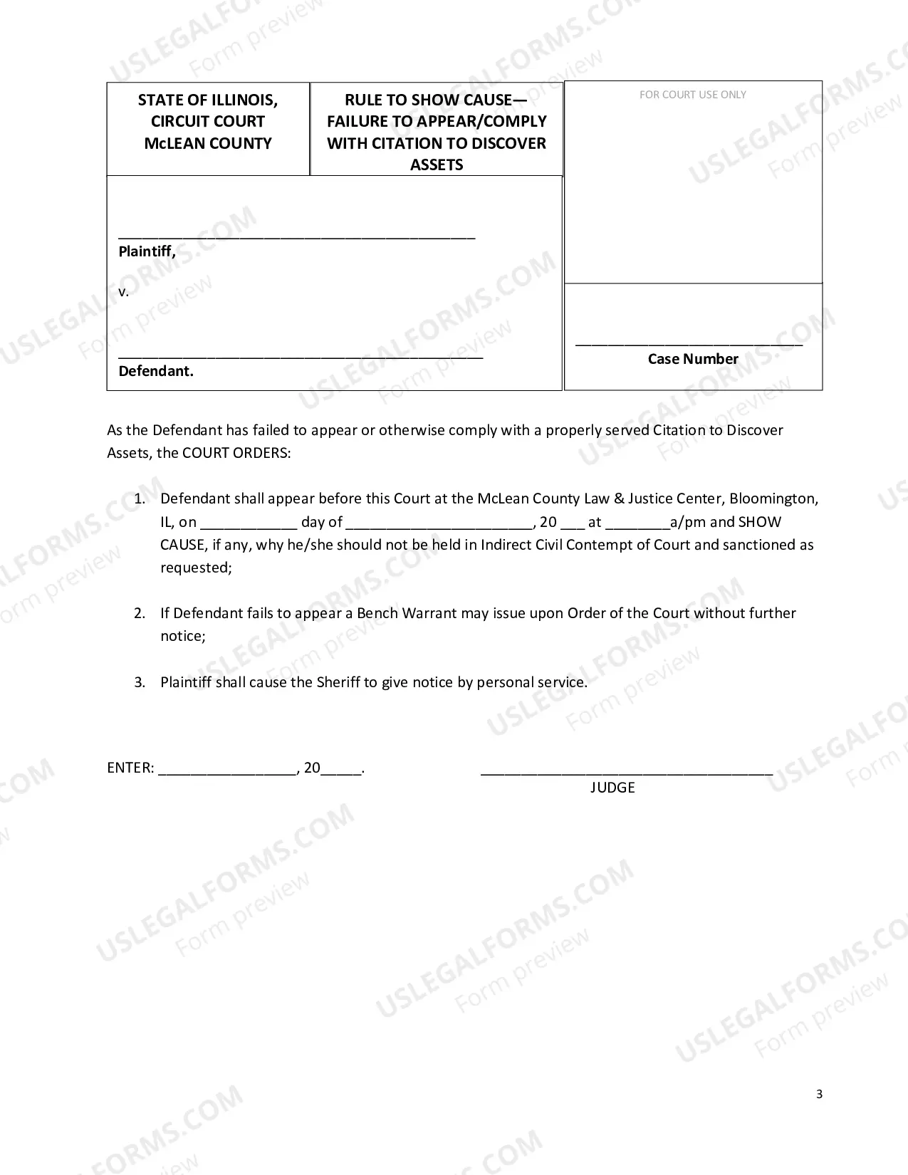 Preview Petition for Rule to Show Cause with Rule--Citation to Discover assets