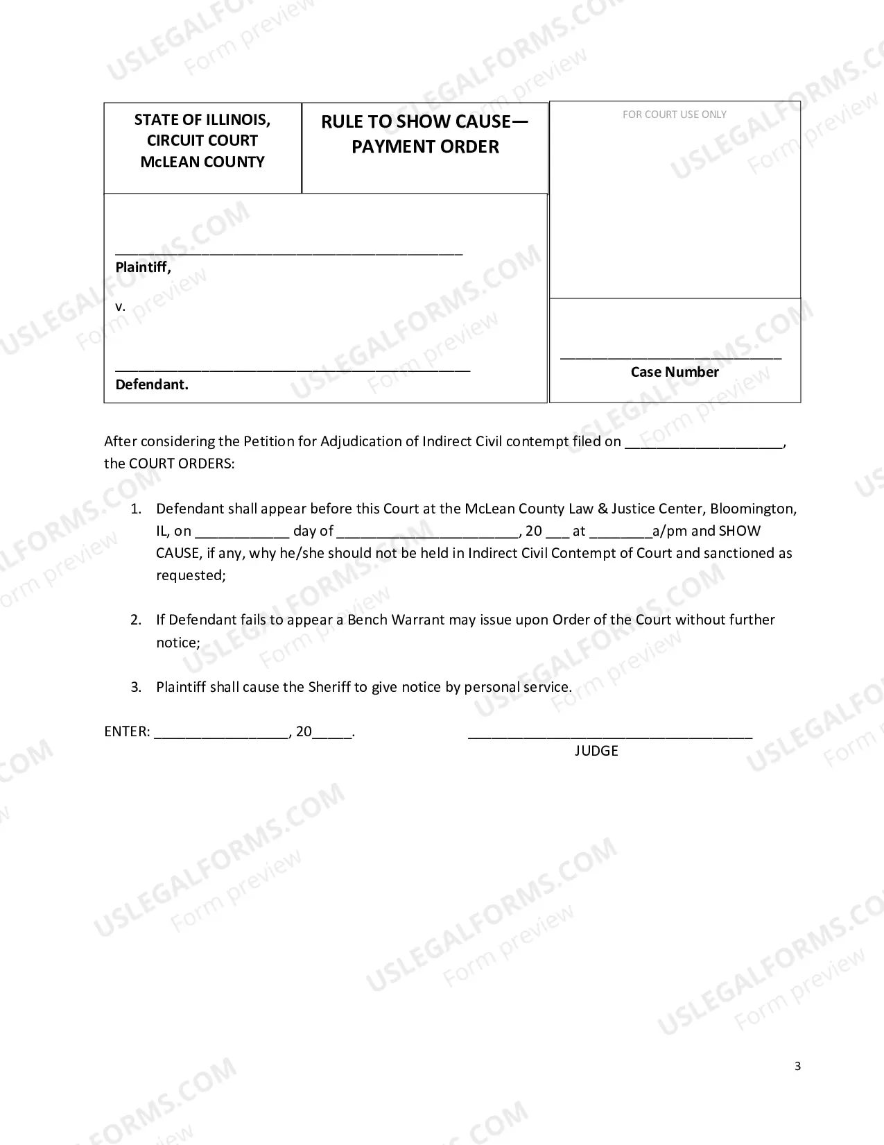 Preview Petition for Rule to Show Cause with Rule--Payment Order