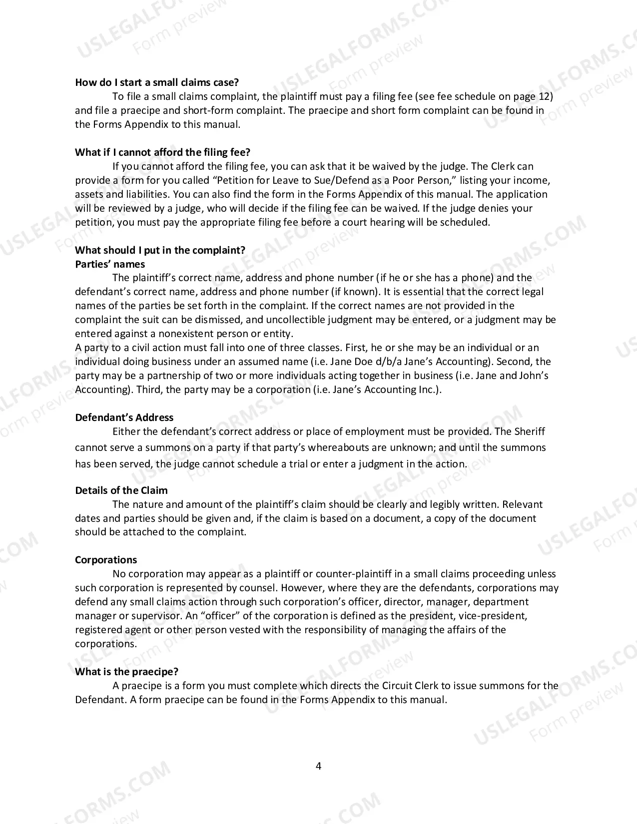Preview Small Claims Manual