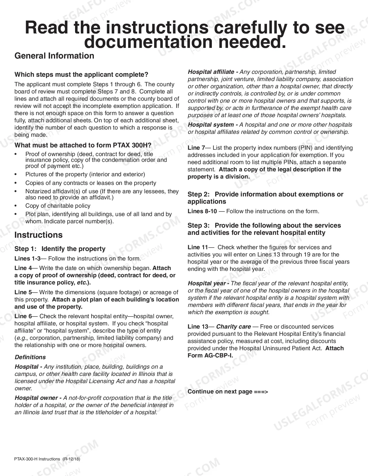 Preview PTaX-300 Hospital Exemption