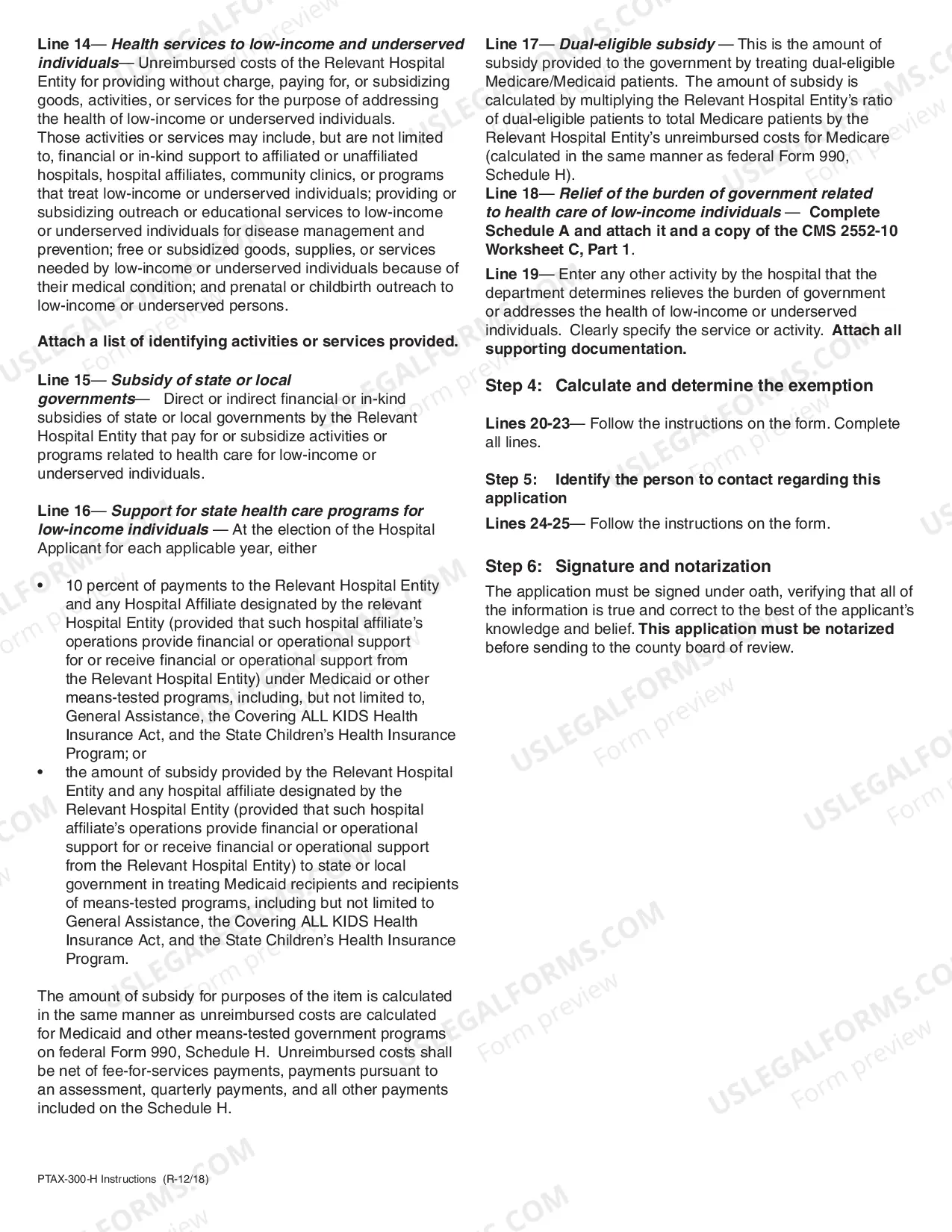 Preview PTaX-300 Hospital Exemption
