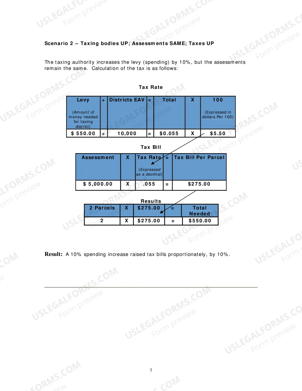 Preview Tax Levy Computations