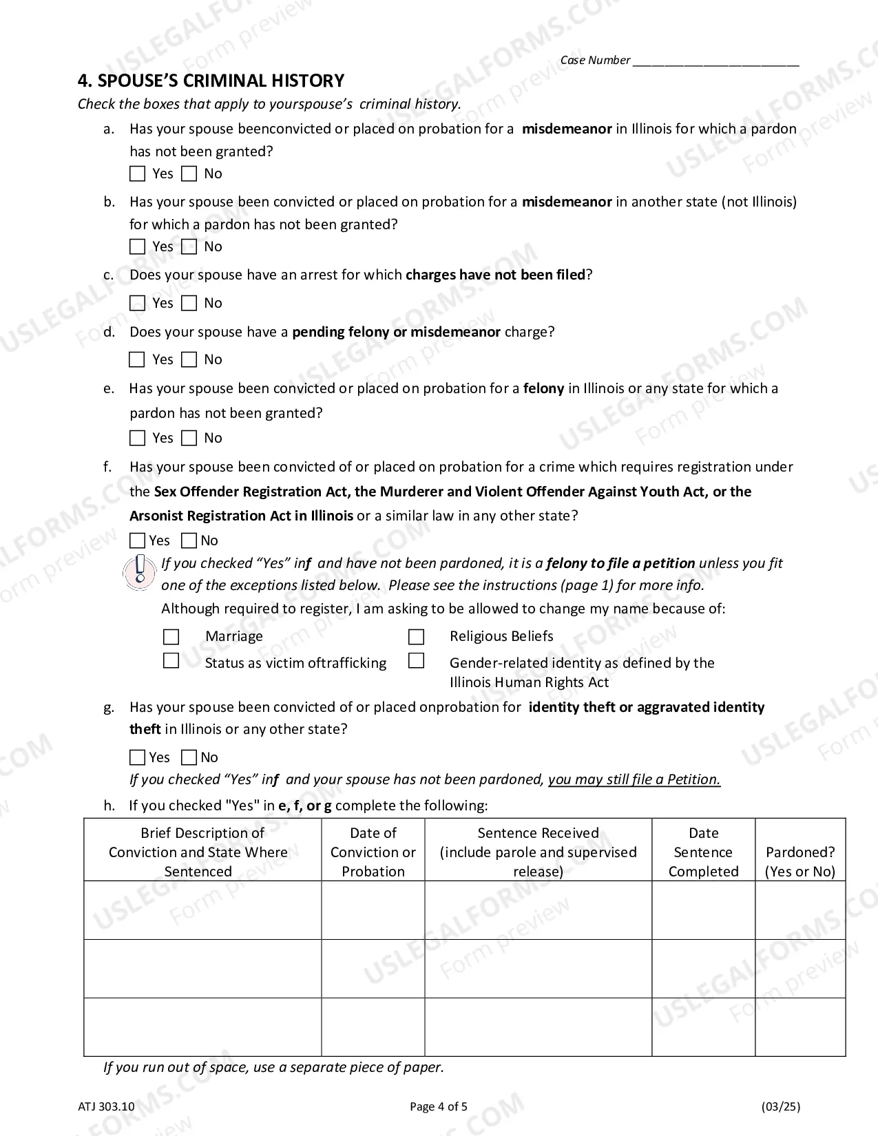 Preview Petition (Request) Name Change (adult)