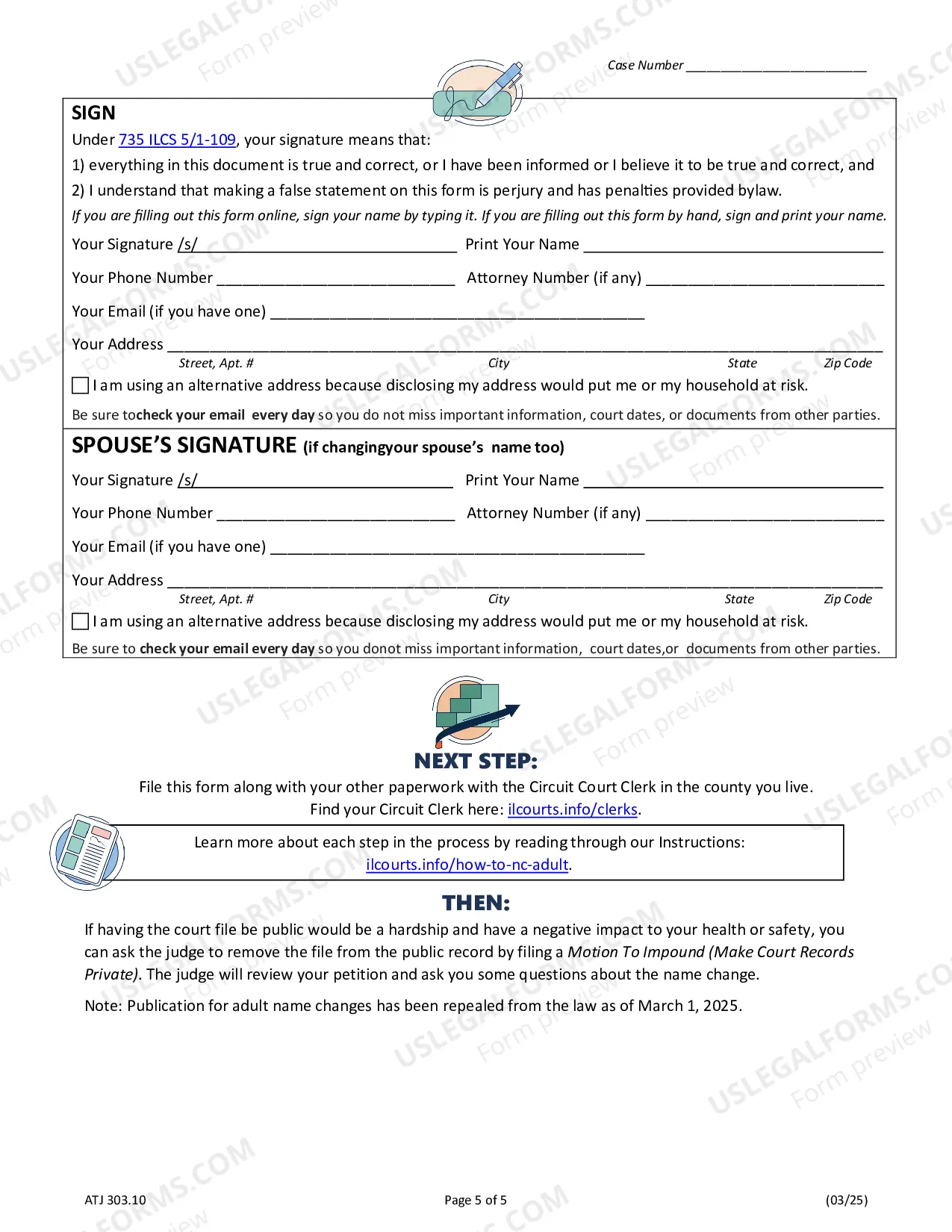 Preview Petition (Request) Name Change (adult)