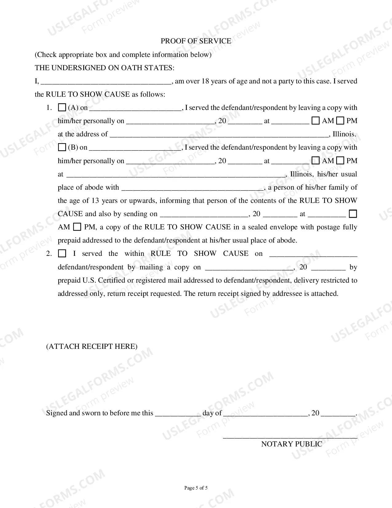Preview Rule to Show Cause/adjudication