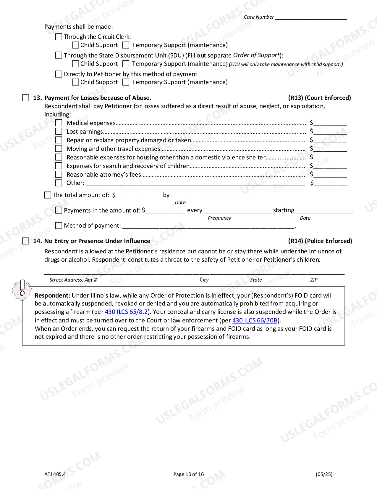 Preview Order of Protection