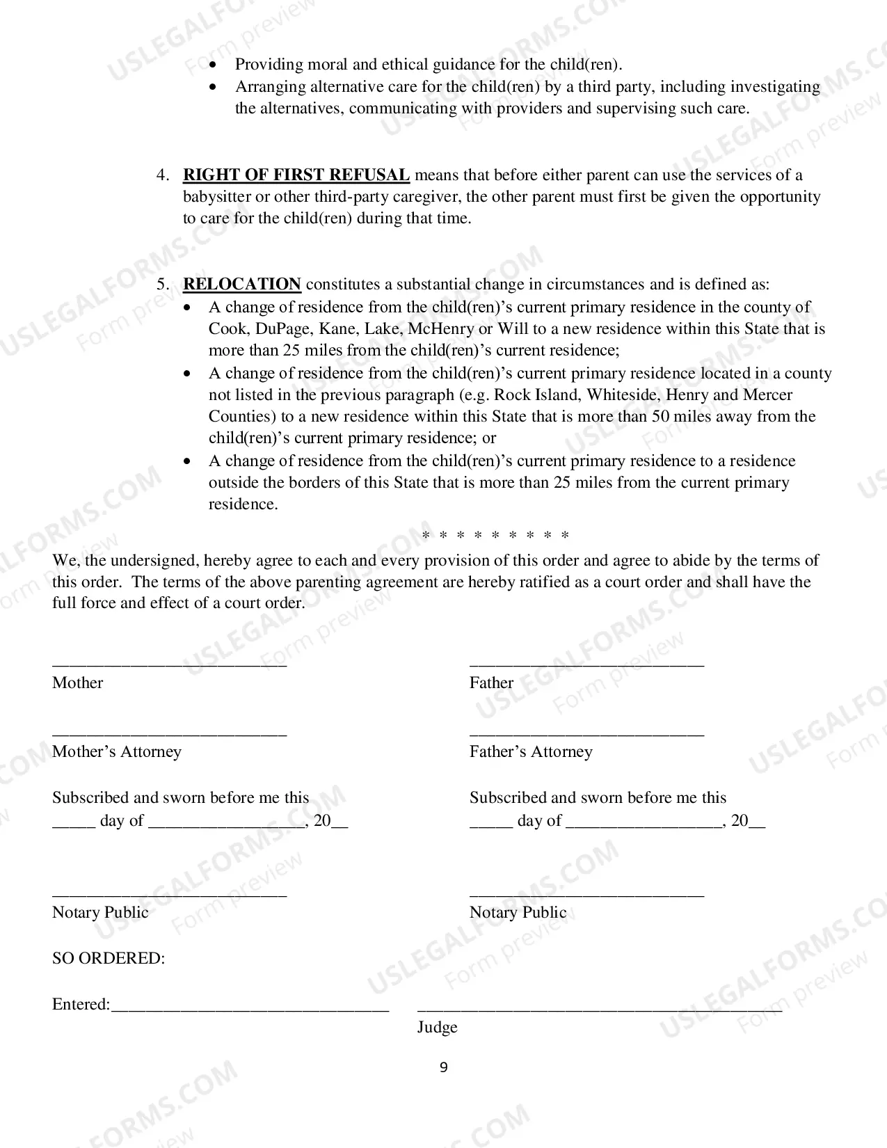 Preview Parenting Order