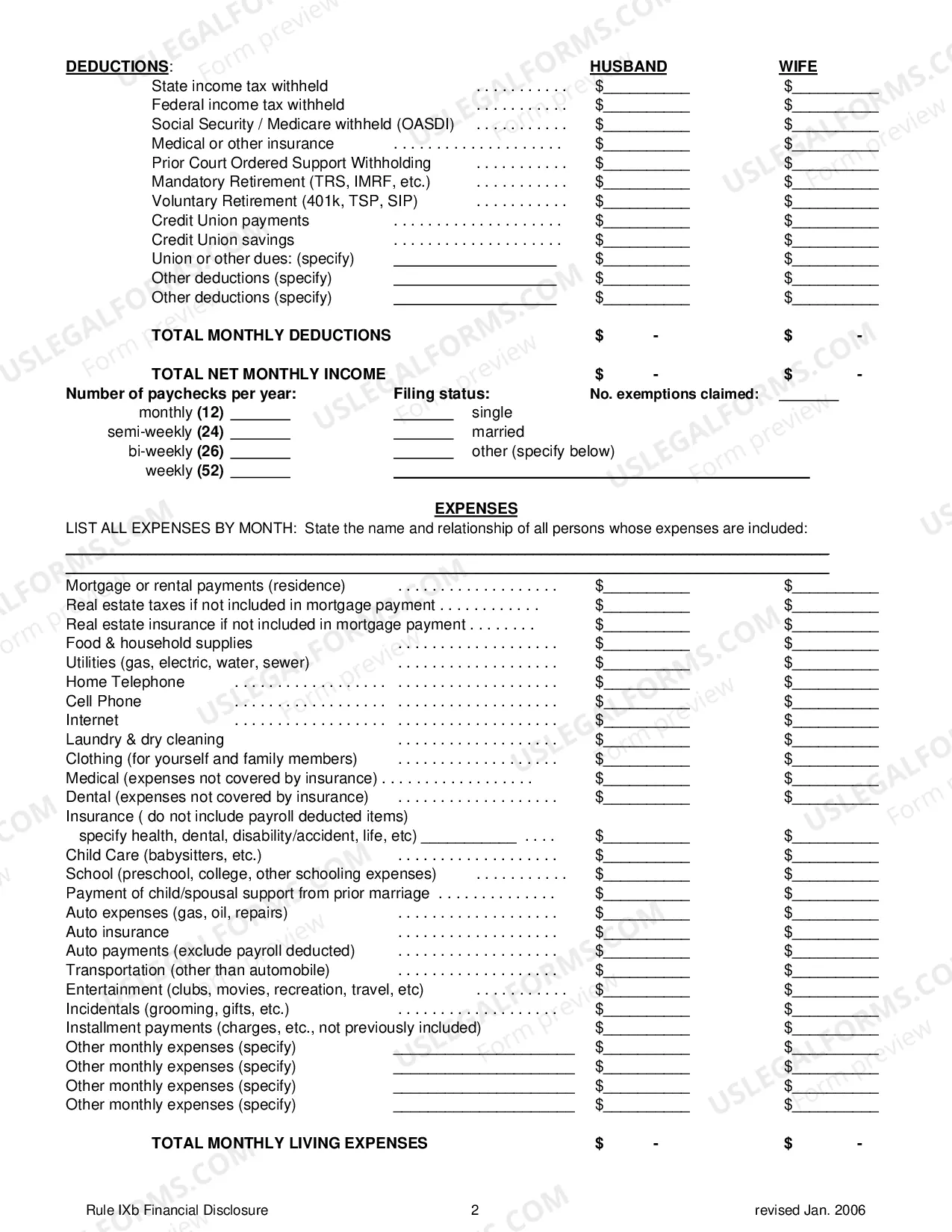 Preview Financial Disclosure