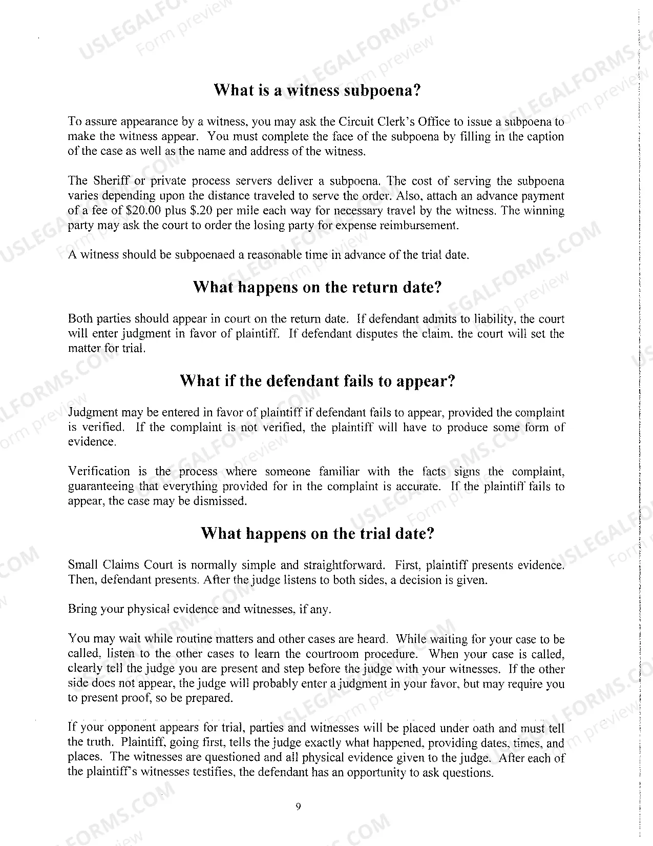Preview Small Claims Manual