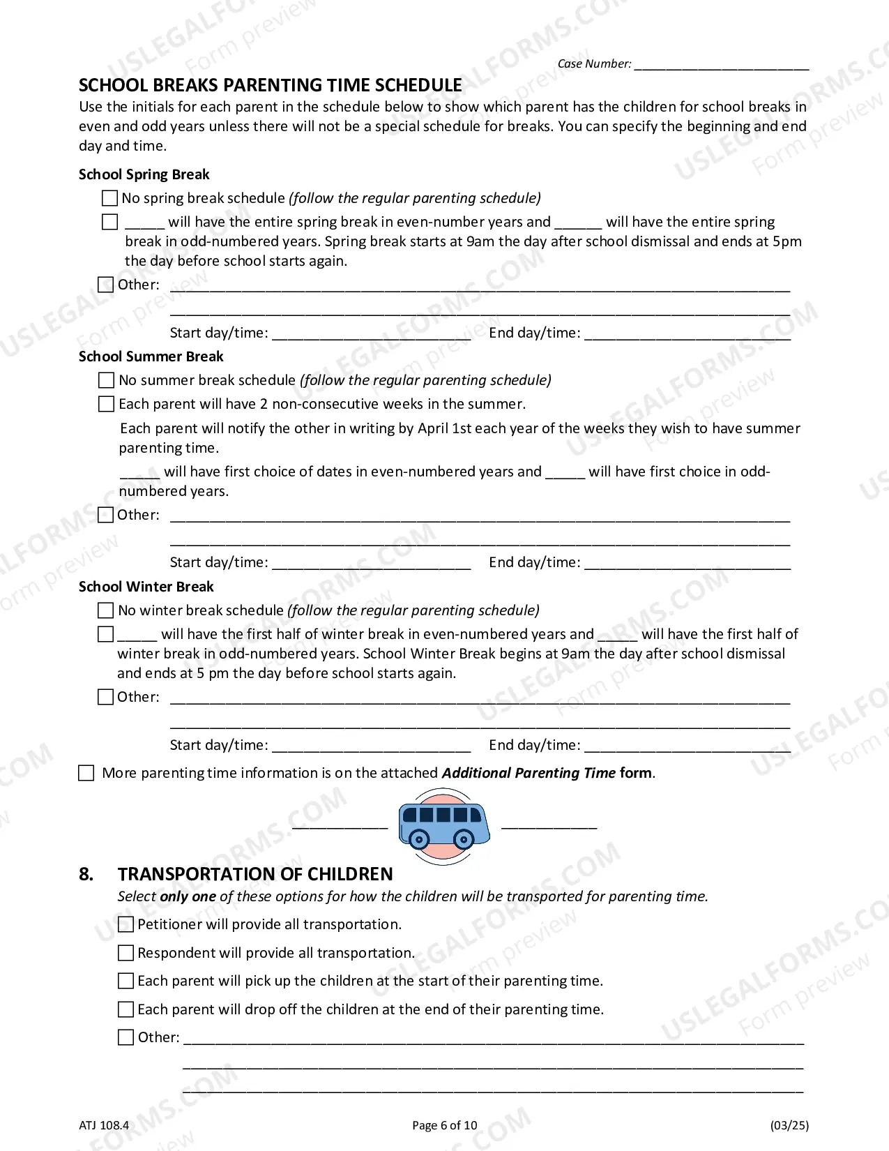 Preview Parenting Plan