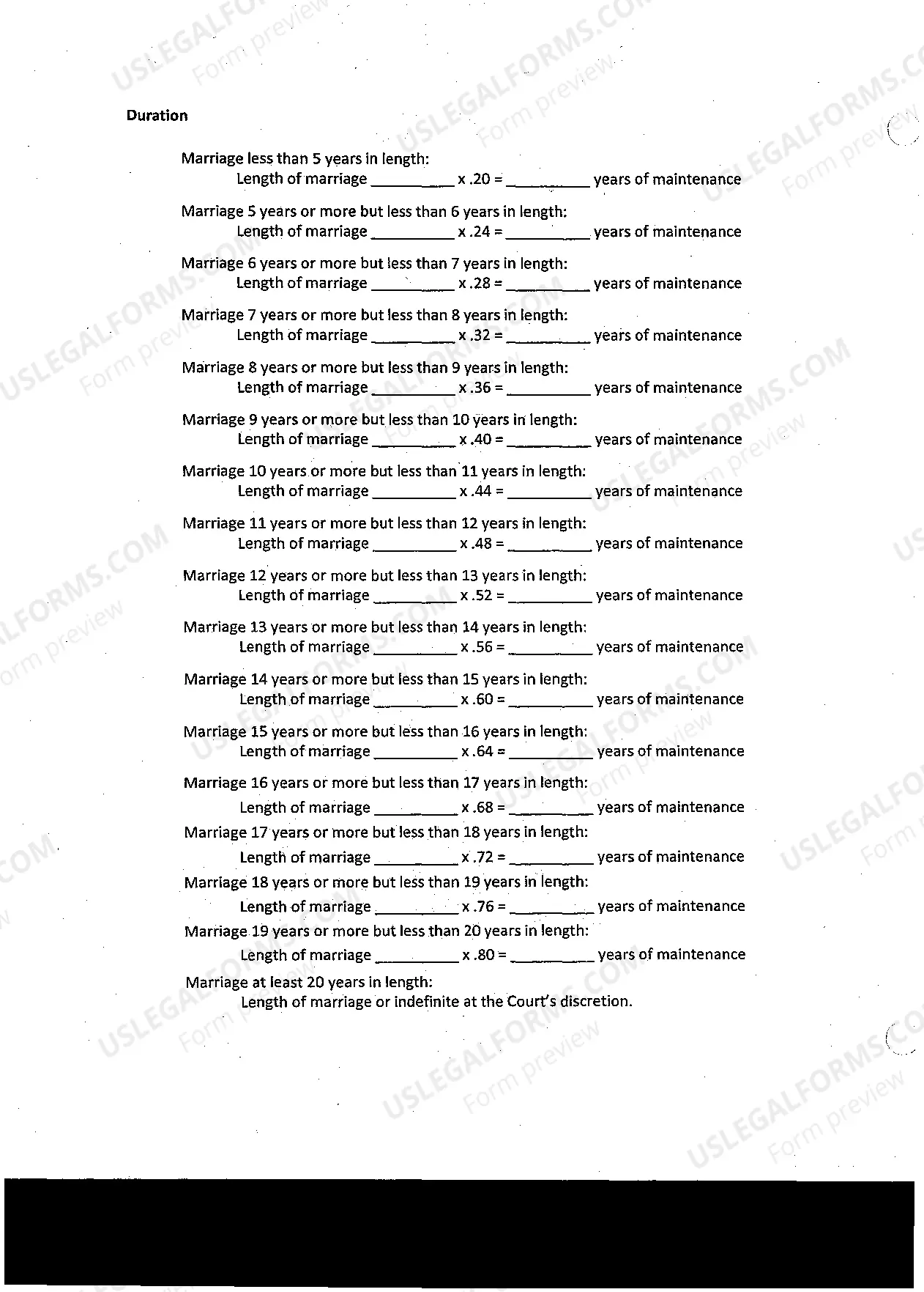 Preview Maintenance Calculations
