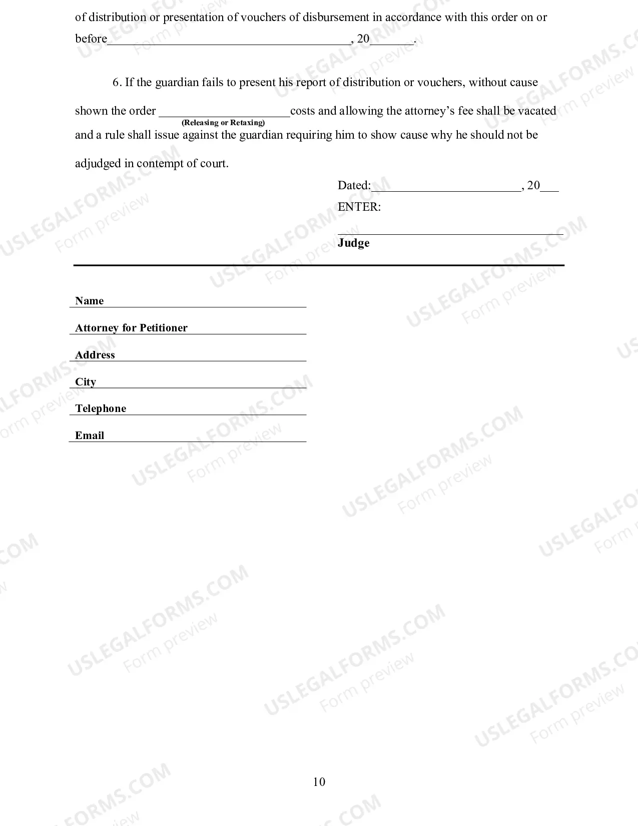 Preview Petition for Guardian-Minor Estate