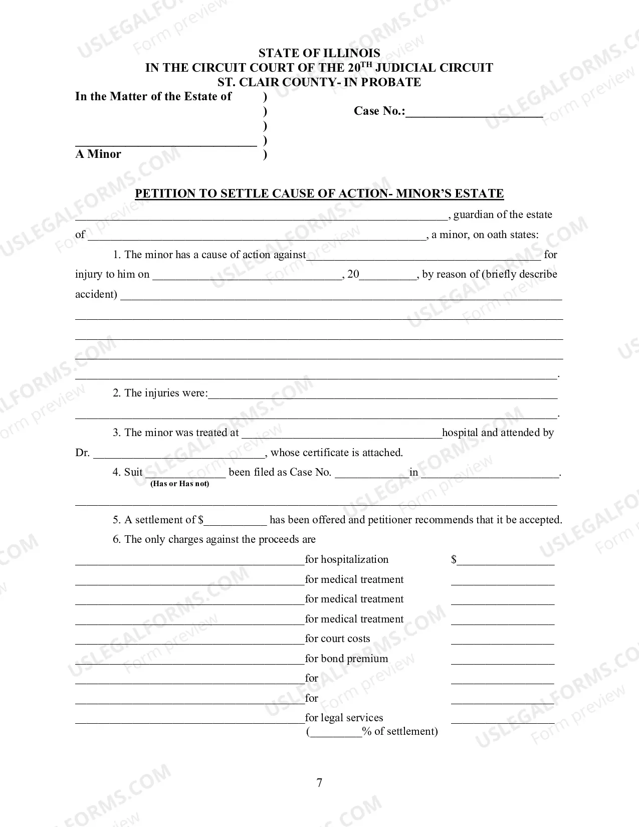 Preview Petition for Guardian-Minor Estate