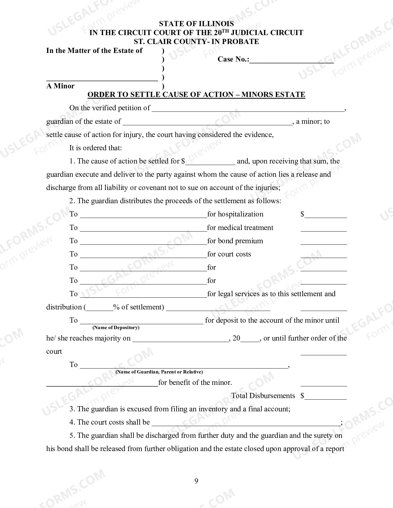 Preview Petition for Guardian-Minor Estate