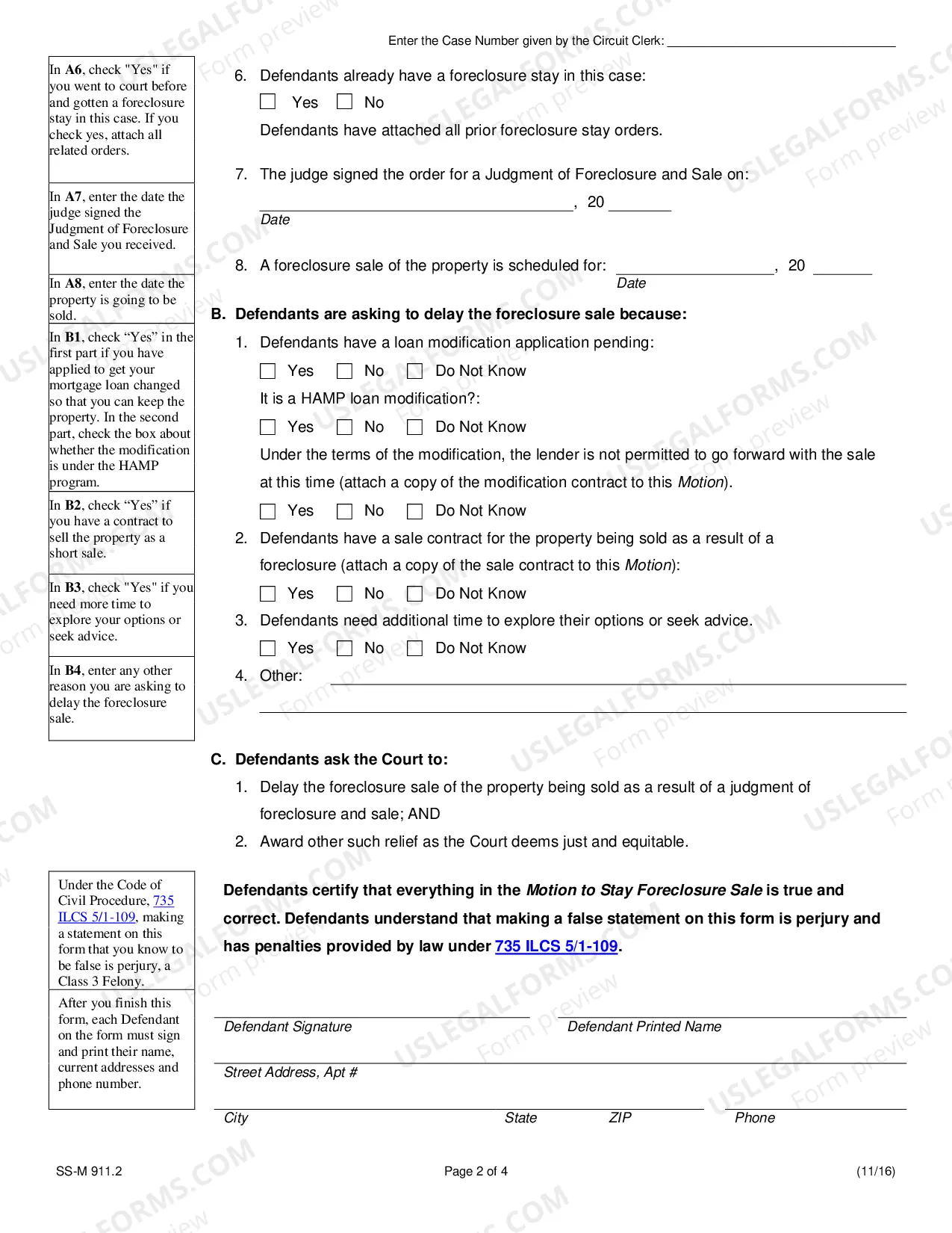 Preview Motion to Stay Foreclosure Sale