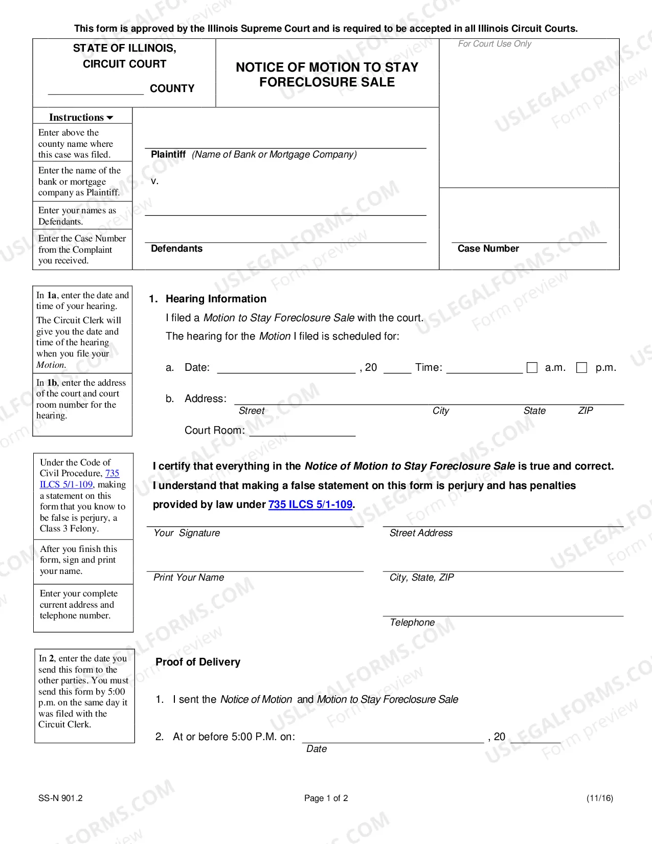 Preview Motion to Stay Foreclosure Sale