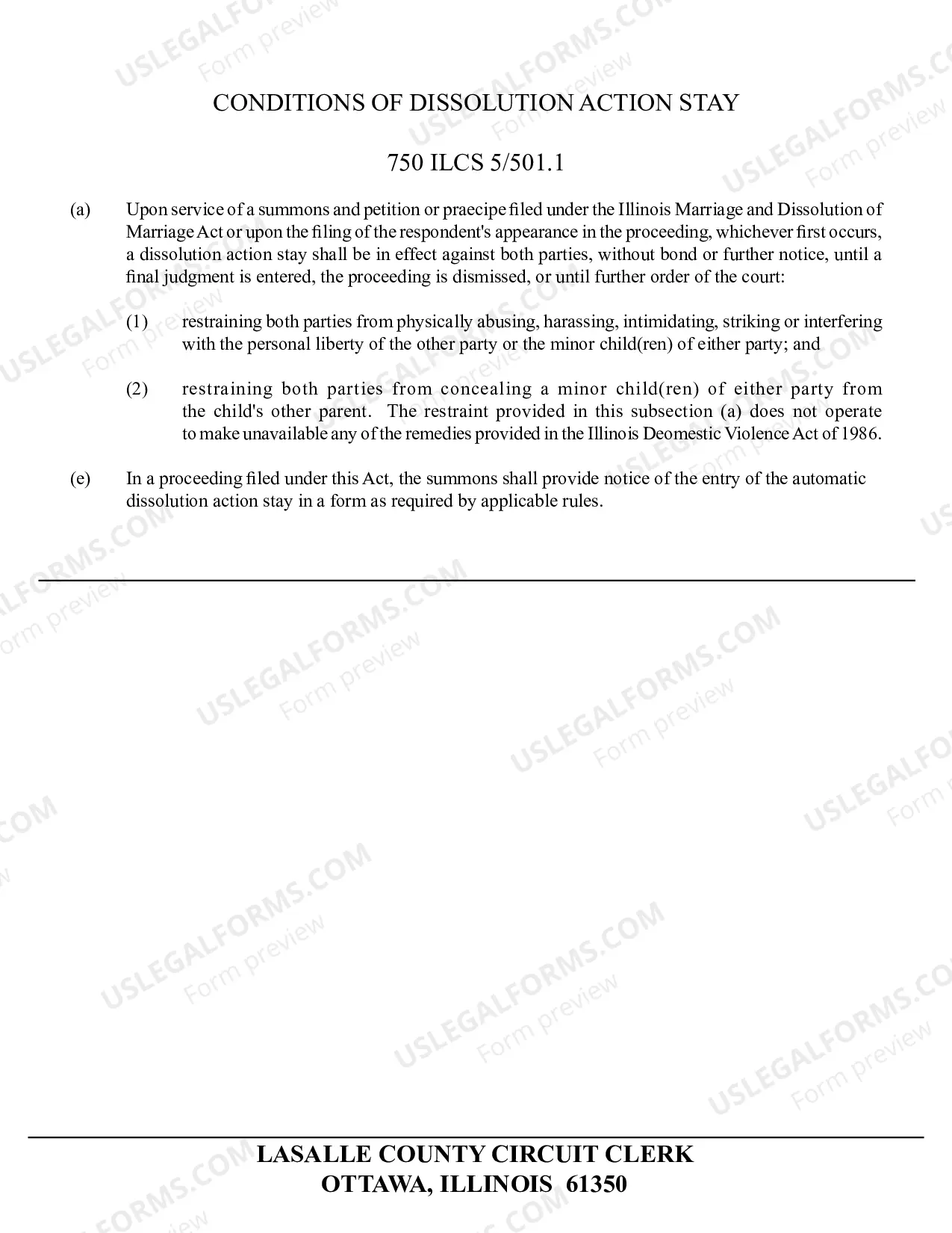 Preview Summons-Illinois Marriage and Dissolution Of Marriage act