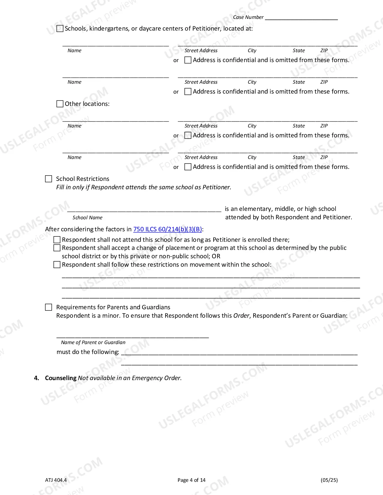 Preview Order Of Protection