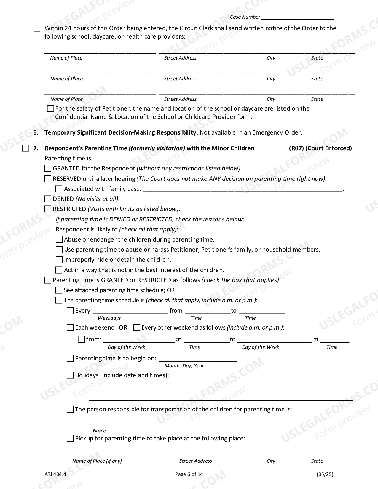 Preview Order Of Protection