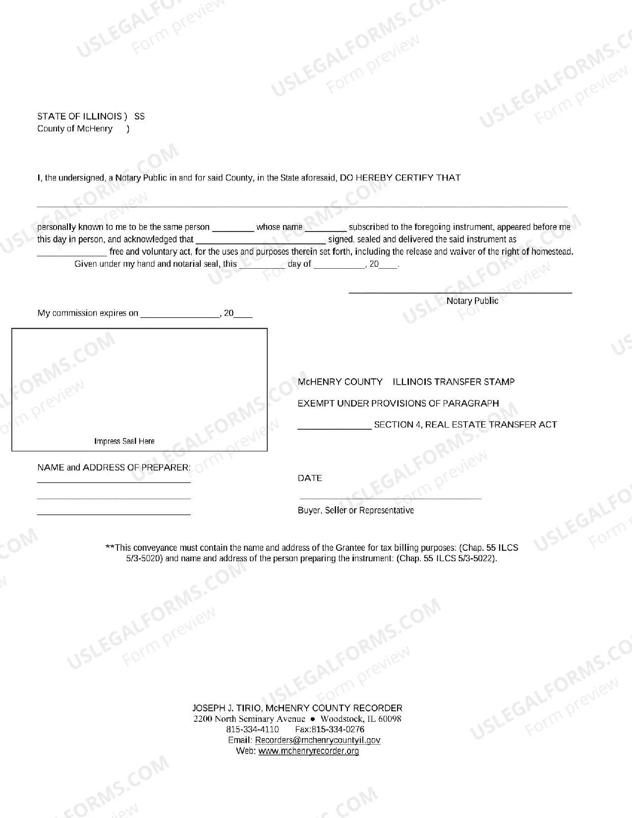 Preview Warranty Deed-Statutory (Illinois)