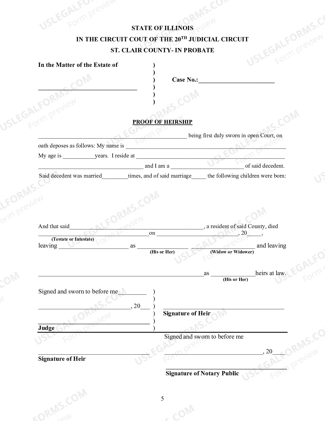 Preview Petition For Letters Of Administration