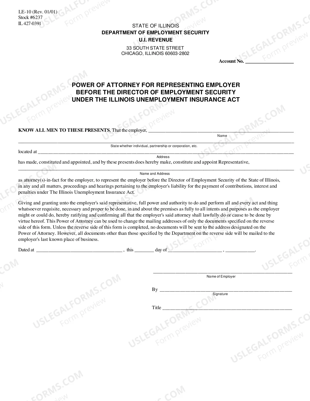 Preview Unemployment Insurance Special Mailing Form