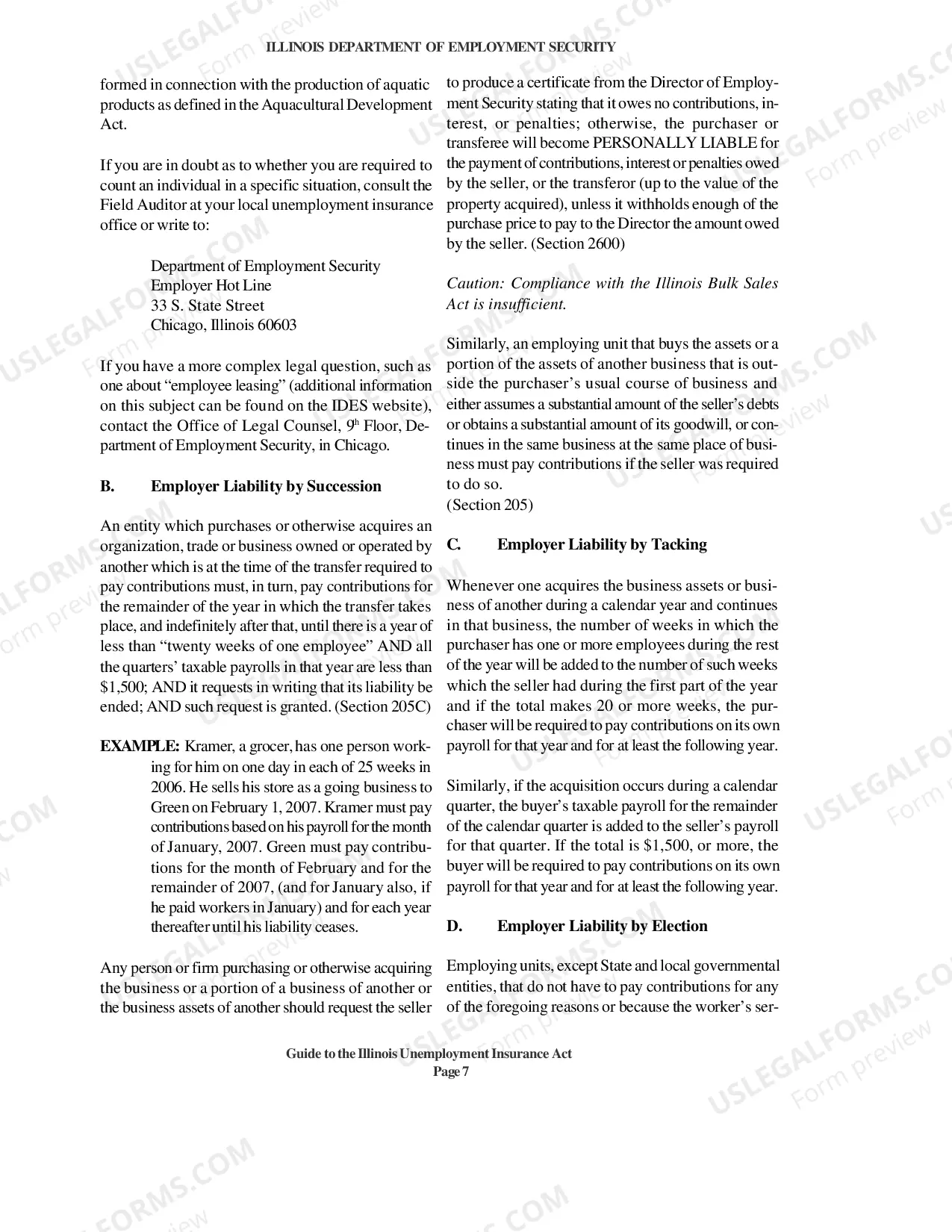 Preview Guide to the Illinois Unemployment Insurance Act as amended to June 23, 2006