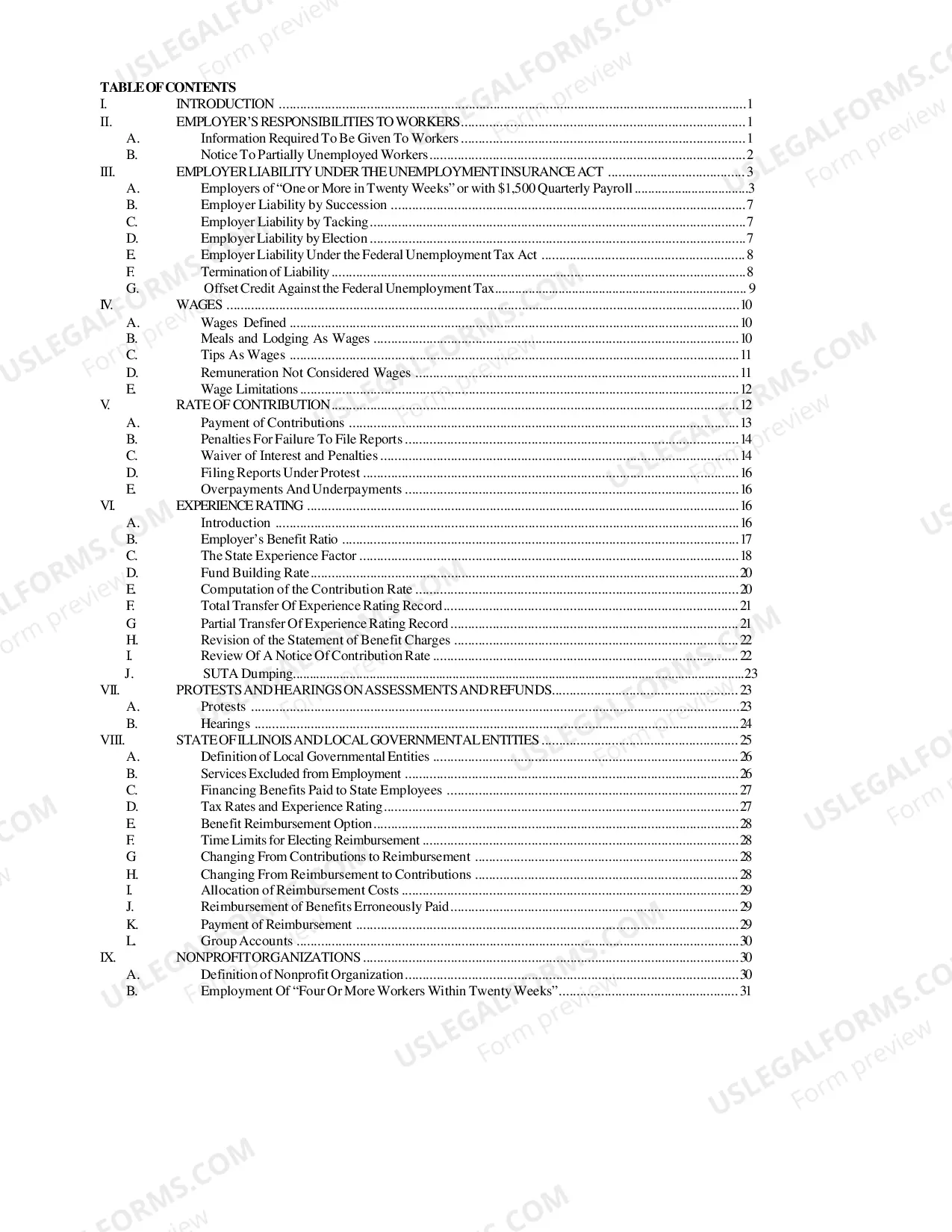 Preview Guide to the Illinois Unemployment Insurance Act as amended to June 23, 2006