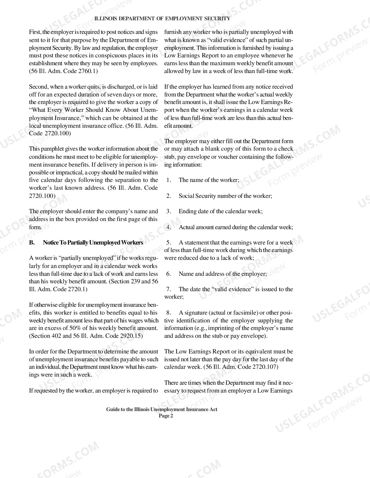 Preview Guide to the Illinois Unemployment Insurance Act as amended to June 23, 2006