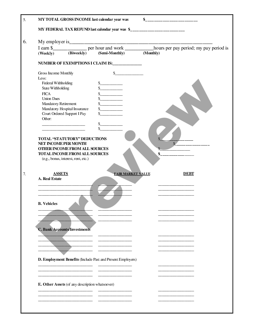 Illinois Income - Expense Affidavit | US Legal Forms