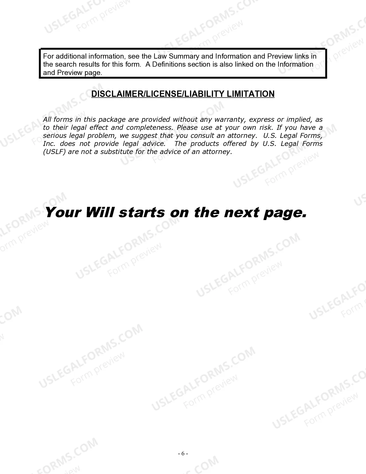 Preview Last Will and Testament for a Civil Union Partner with No Children