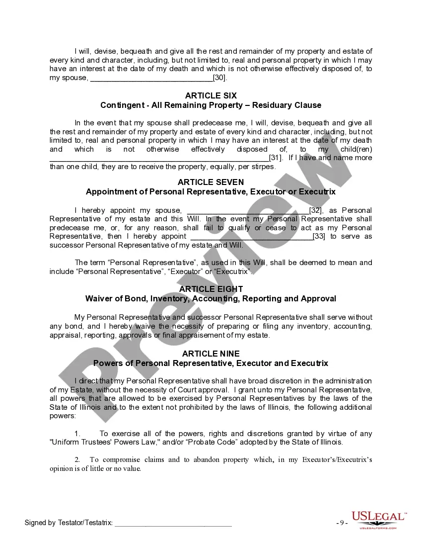 Preview Mutual Wills Package with Last Wills and Testaments for Married Couple with Adult Children