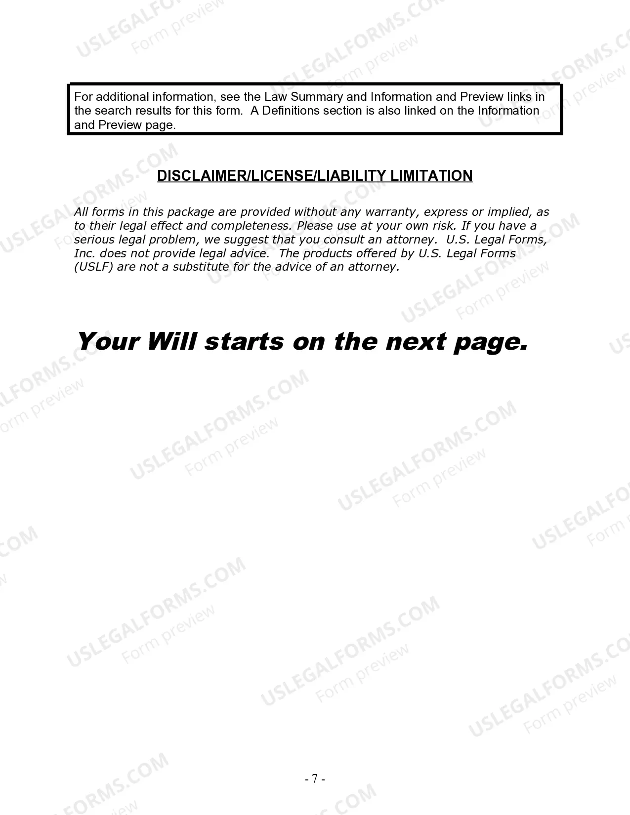 Preview Last Will and Testament for Civil Union Partner with Adult and Minor Children from Prior Marriage