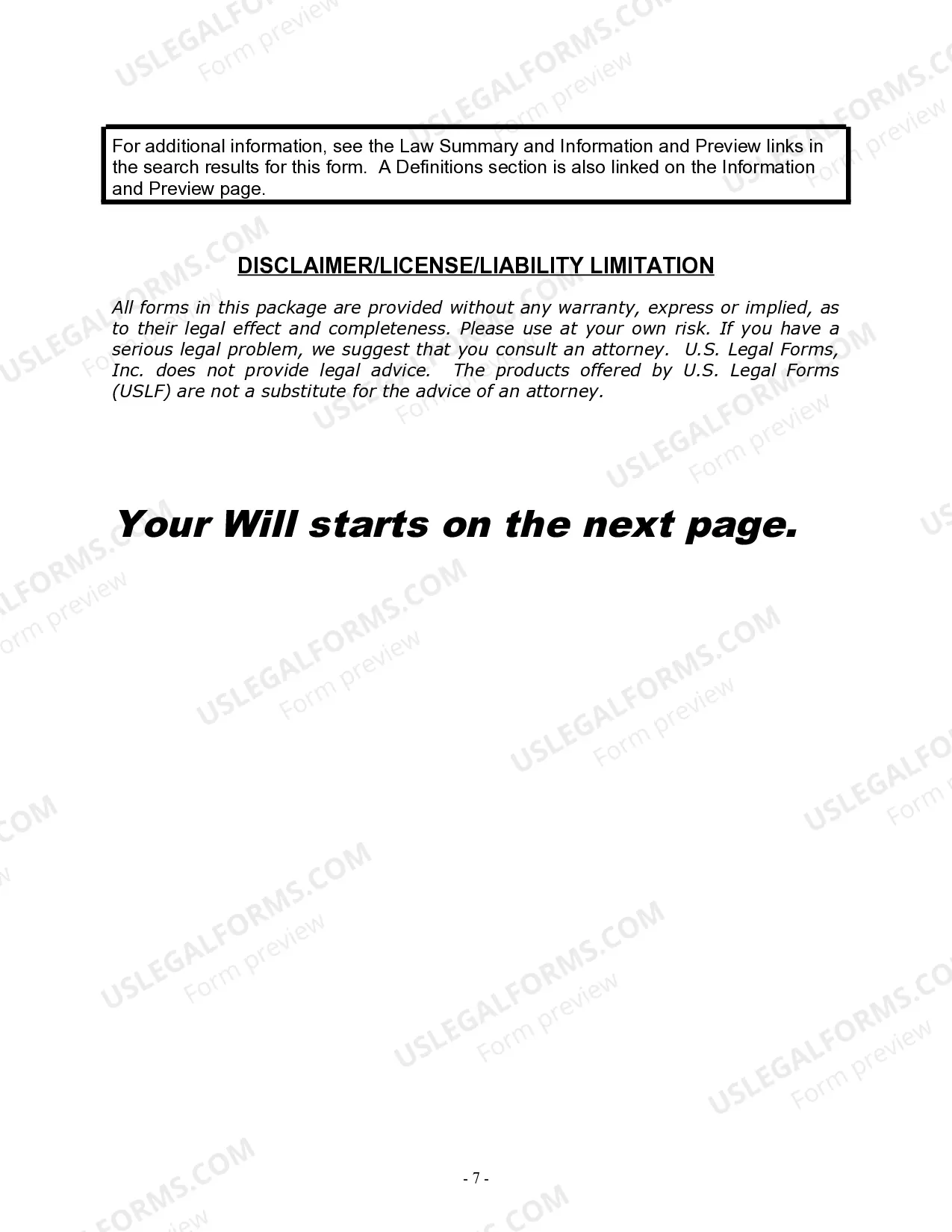 Preview Last Will and Testament for Civil Union Partner with Adult and Minor Children
