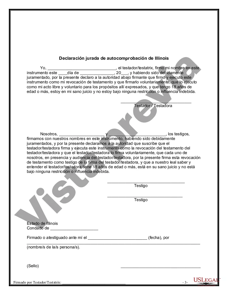 Preview Revocación por escrito del testamento